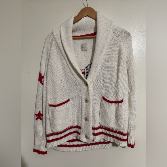 Maeve White and Red Cowl Neck Sweater - Picture 6 of 10